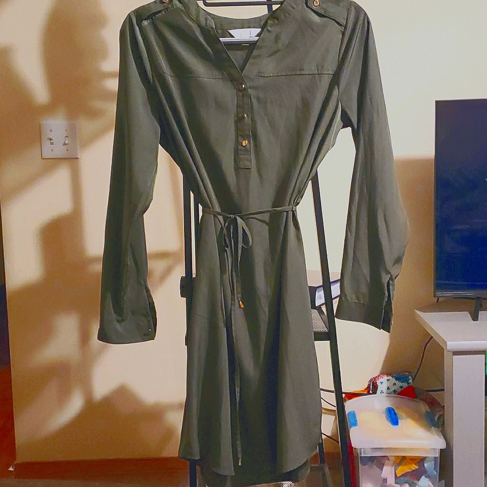 Olive Green Midi Dress